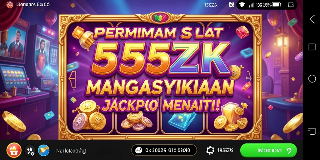 Tampilan gameplay Slot yang menarik dan penuh warna di 555ZK.