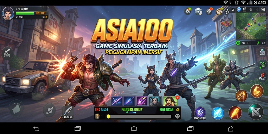 Tampilan gameplay ASIA100 yang menarik dan penuh warna.