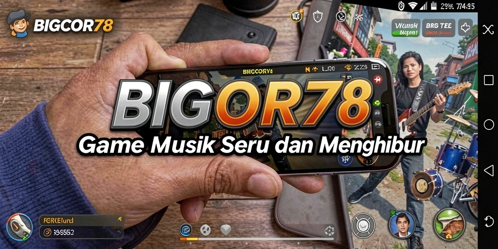 Tampilan gameplay menarik dengan berbagai pilihan lagu.