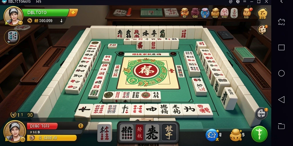Tampilan gameplay Mahjong di DBLTOTO dengan grafis menawan.