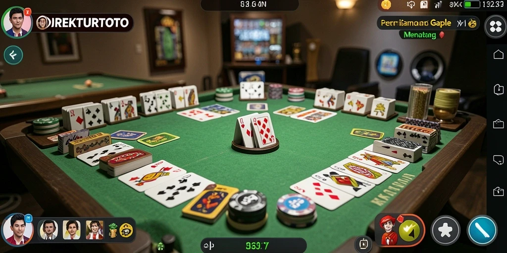 Tangkapan layar gameplay seru dari DIREKTURTOTO Gaple.