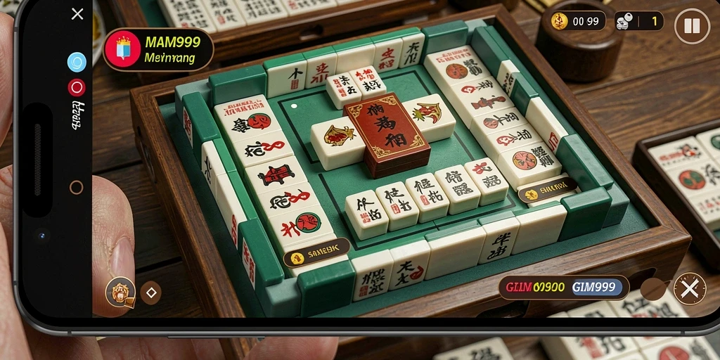 Screenshot utama GIM999 menampilkan gameplay seru Mahjong.