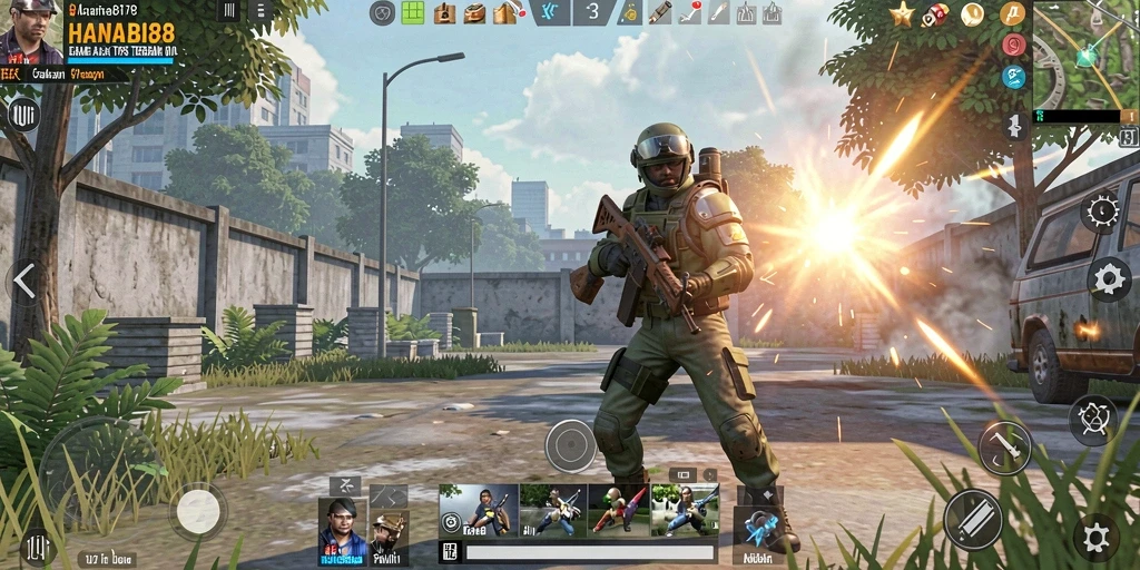 Tampilan gameplay seru dari HANABI88 yang penuh aksi dan strategi.