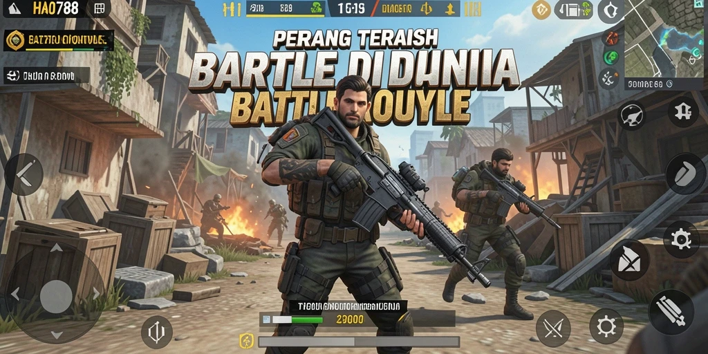 Gameplay dinamis HAO788 dalam pertempuran Battle Royale yang seru.
