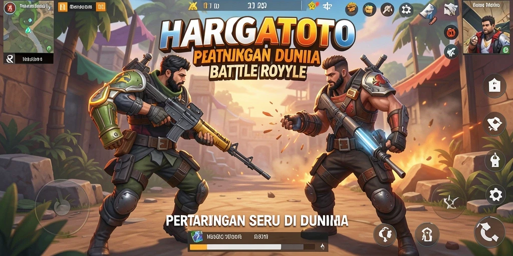 Tampilan mendebarkan dari pertempuran Battle Royale di HARGATOTO.