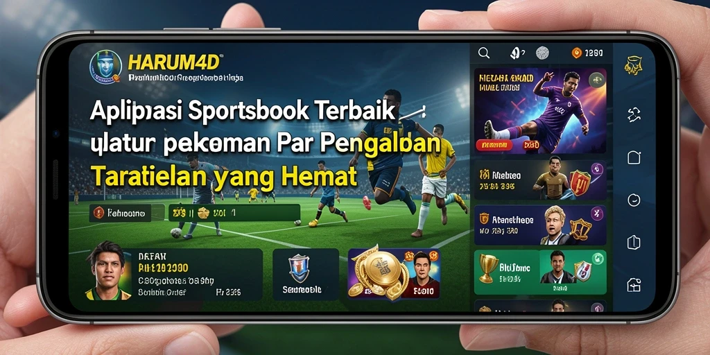 Tampilan antarmuka pengguna HARUM4D yang modern dan menarik untuk taruhan Sportsbook.