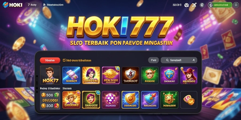 Tampilan gameplay Slot HOKI777 yang menarik dan interaktif.