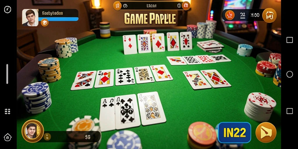 Tampilan gameplay Gaple yang menarik dan interaktif dari IN22.