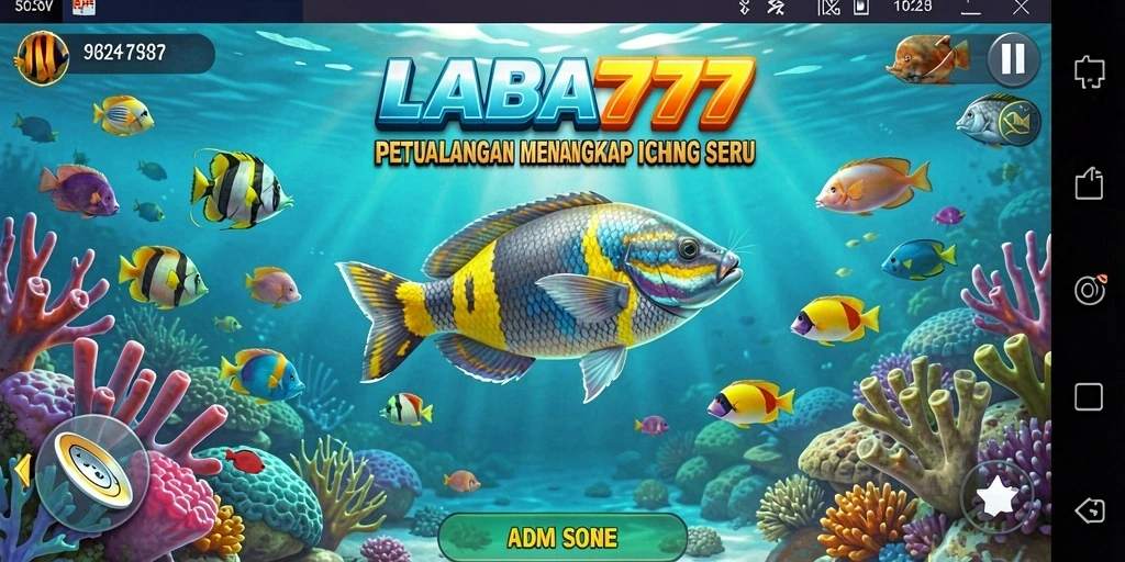 Tampilan gameplay LABA777 saat menangkap ikan yang mengasyikkan.