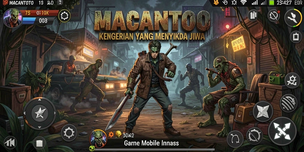 Tangkapan layar menampilkan gameplay horor yang menegangkan