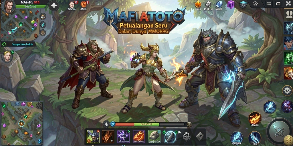 Screenshot gameplay MAFIATOTO yang menunjukkan aksi seru dalam dunia MMORPG.