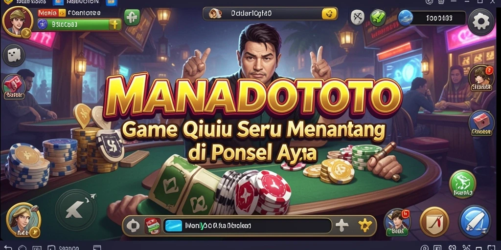 Screenshot gameplay MANADOTOTO yang menampilkan suasana permainan QiuQiu.