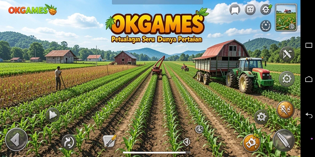 Tampilan gameplay <strong>OKGAMES</strong> yang memukau di dunia pertanian.