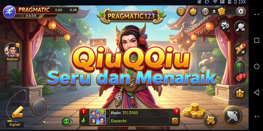 Tangkapan layar utama PRAGMATIC123 menampilkan aksi seru permainan QiuQiu.