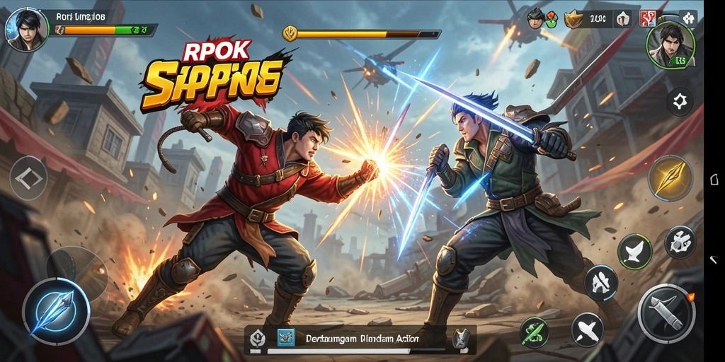 Gameplay RPOK dengan aksi seru dan grafis menawan.