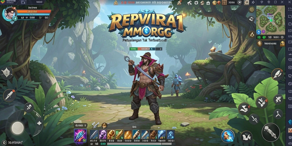 Screenshot RPVIP1 menampilkan gameplay yang penuh aksi dalam petualangan MMORPG.