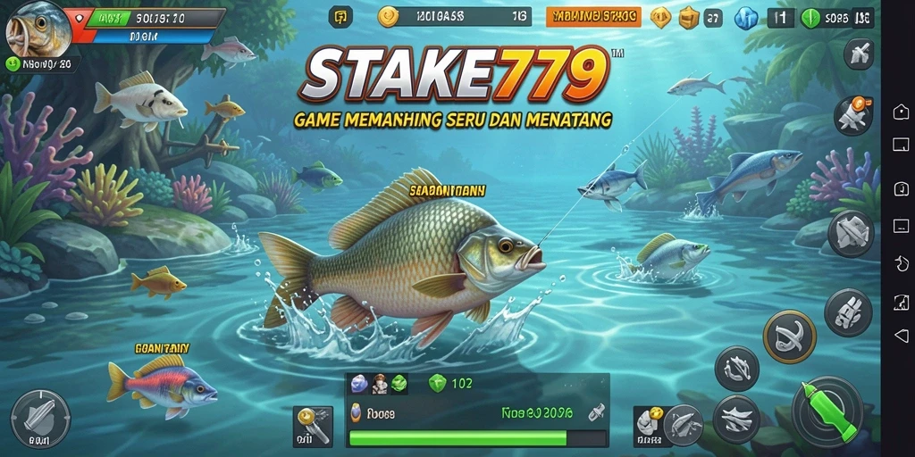 Screenshot gameplay STAKE779 menampilkan aksi memancing yang mendebarkan.