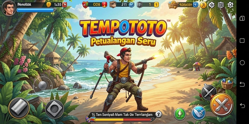 Tangkapan layar dari gameplay seru TEMPOTOTO yang penuh petualangan.