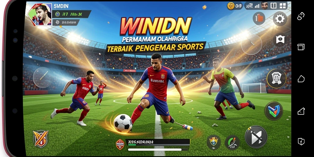 Gameplay WINIDN menunjukkan pertandingan olahraga yang seru dan penuh aksi.