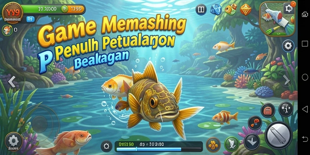 Tangkapan ikan besar dalam gameplay Y89 yang menantang.