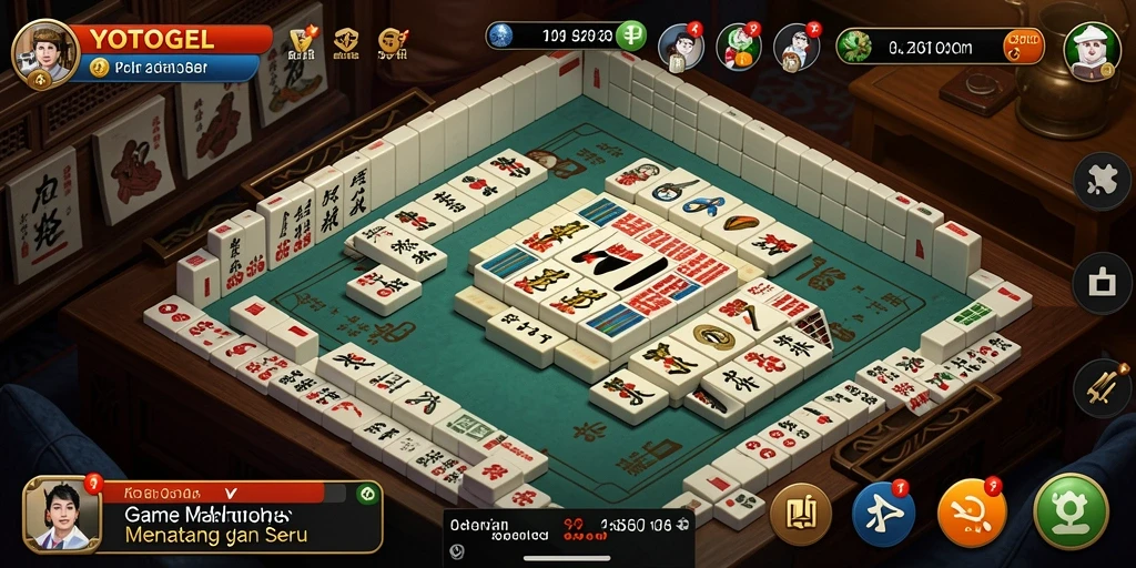 Tangkapan layar utama YOTOGEL menampilkan gameplay Mahjong yang seru.